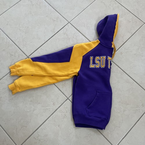 COLOSSEUM ATHLETICS WOMENS LSU TIGERS PURPLE YELLOW ZIP FRONT HOOD JACKET MED - Picture 12 of 14