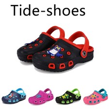 Garden Clogs Shoes Girls Boys Kids Slip-On Casual Two-tone Slippers Sandals US