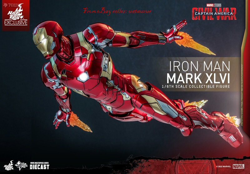 Perfect Hot Toys 1/6 Mms608 Captain America 3 Iron Man Mk46 In