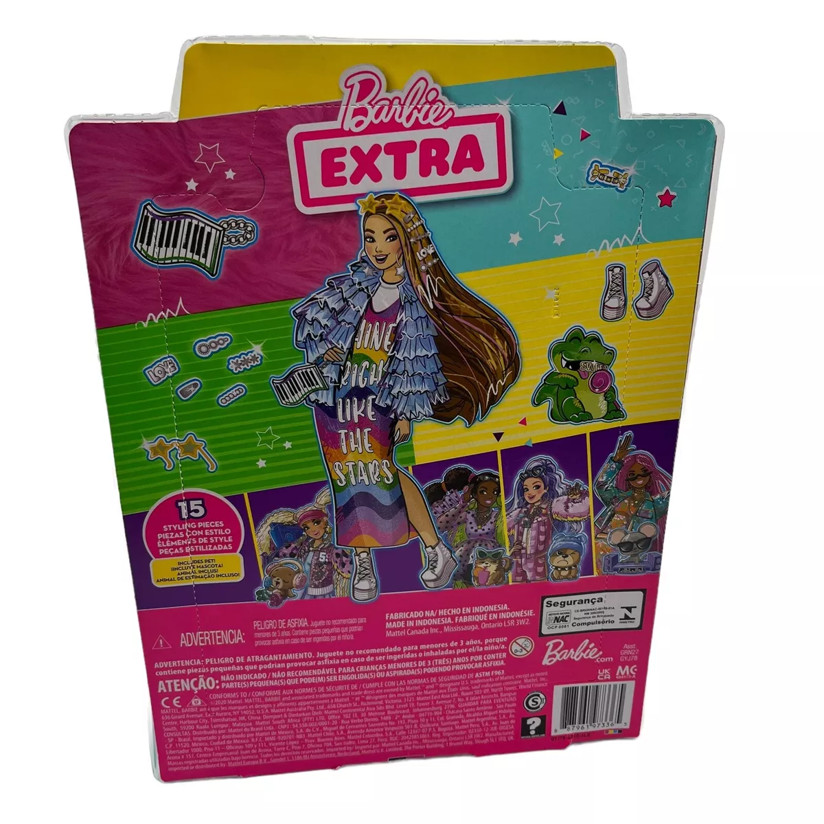 Barbie Boneca Extra C/ Animal de Estimação Playset Mattel - GYJ78