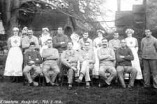 Kvv-180 Wounded Soldiers & Nurses Ellastone Hospital, Uttoxeter, Staffs. Photo