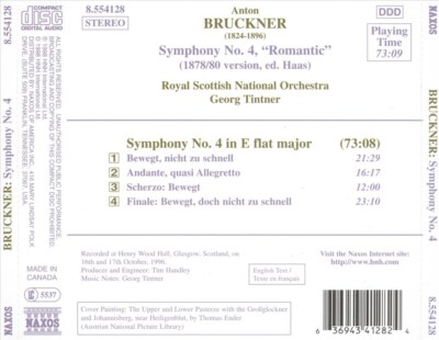 BRUCKNER: SYMPHONIE NR. 4 ''ROMANTISCH'''' (1878/80 VERSION, ED. HAAS) NEUE CD