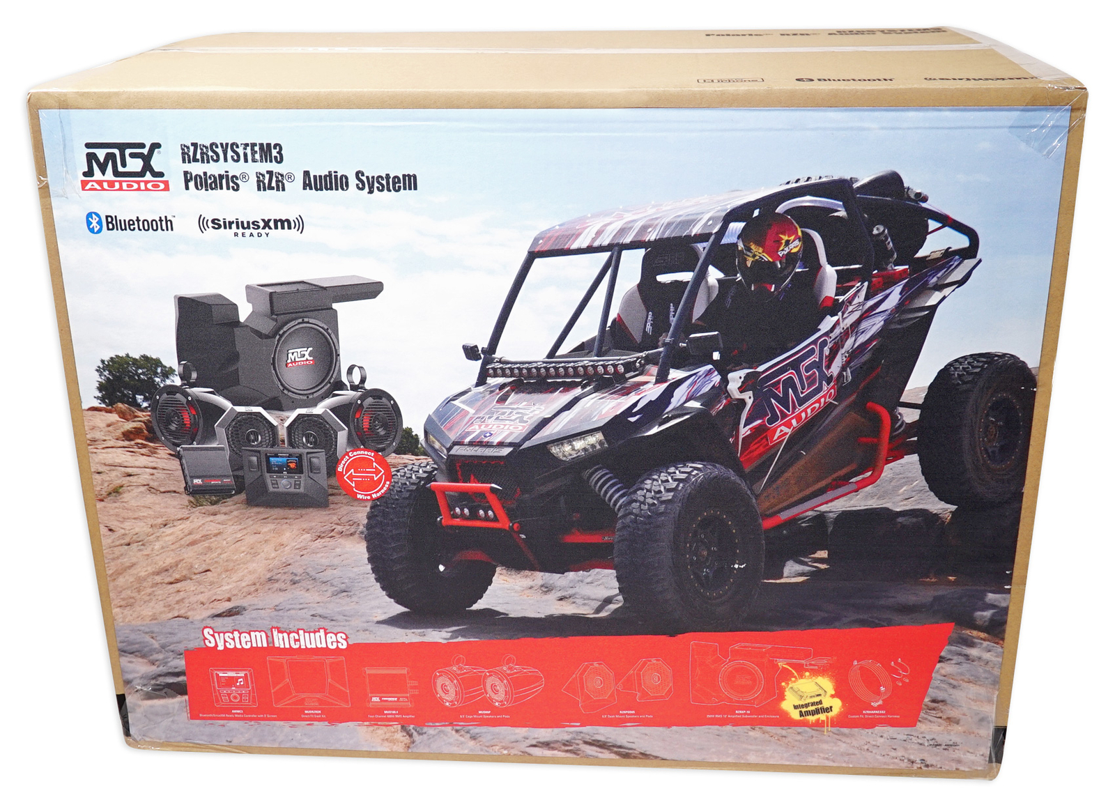 4 Динамики Усилитель Ресивер Комплект приборной панели сабвуфер с питанием для Polaris RZR XP1000900 2014-18 годов выпуска