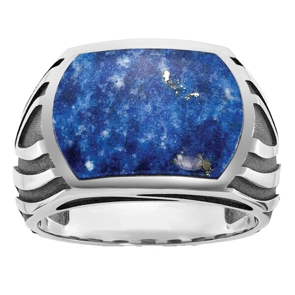 Anillos de banda de lapislázuli para hombre