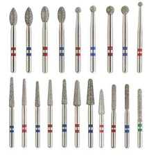 Zirconia Diamond burs Round End Taper Cylinder Football Round Ball Friction Grip
