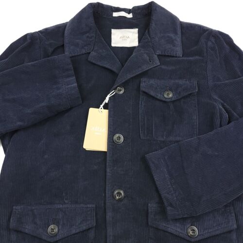 $652 Altea Giacca Dawson Velluto Tinto Capo Corduroy Jacket Mens Small Blue - Picture 1 of 11