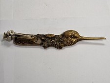 alter Jugendstil Zigarrenabschneider Bronze Kolibri Dekor