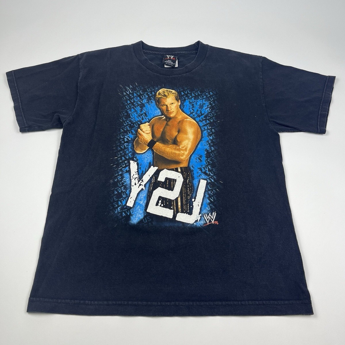 Vintage 2007 Y2K Chris Jericho Y2J WWE Wrestling Shirt Kids XL 