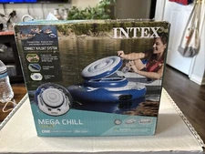 Intex Mega Chill Inflatable Floating Cooler 35" Diameter  New With Cup Holders