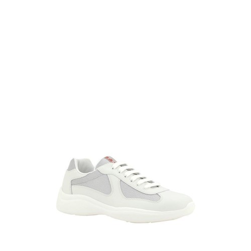 Prada White Leather America's Sneakers - Picture 2 of 5