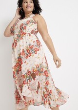 Aster Floral Off The Shoulder Midi Dress Size 2X Brand New With Tags Plus Size