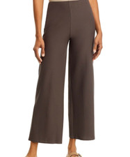 BNWT Eileen Fisher Washable Stretch Crepe Wide-Leg Pant Easy Rye L 178