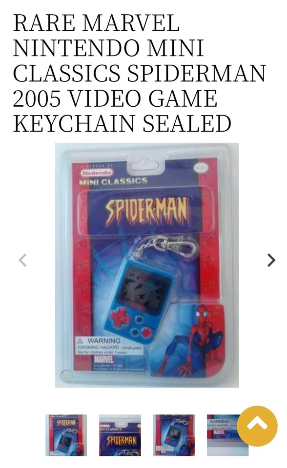 2005 NINTENDO MINI SPIDER-MAN CLASSICS KEYCHAIN HANDHELD - Image 3 of 3