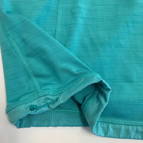 Lucy Active Top Women L Large Blue Mesh Vented Back Short Sleeve Polyester Blend - Picture 7 of 11