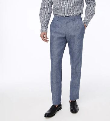 Men Slim-fit Thompson suit pant in linen New with Tag U