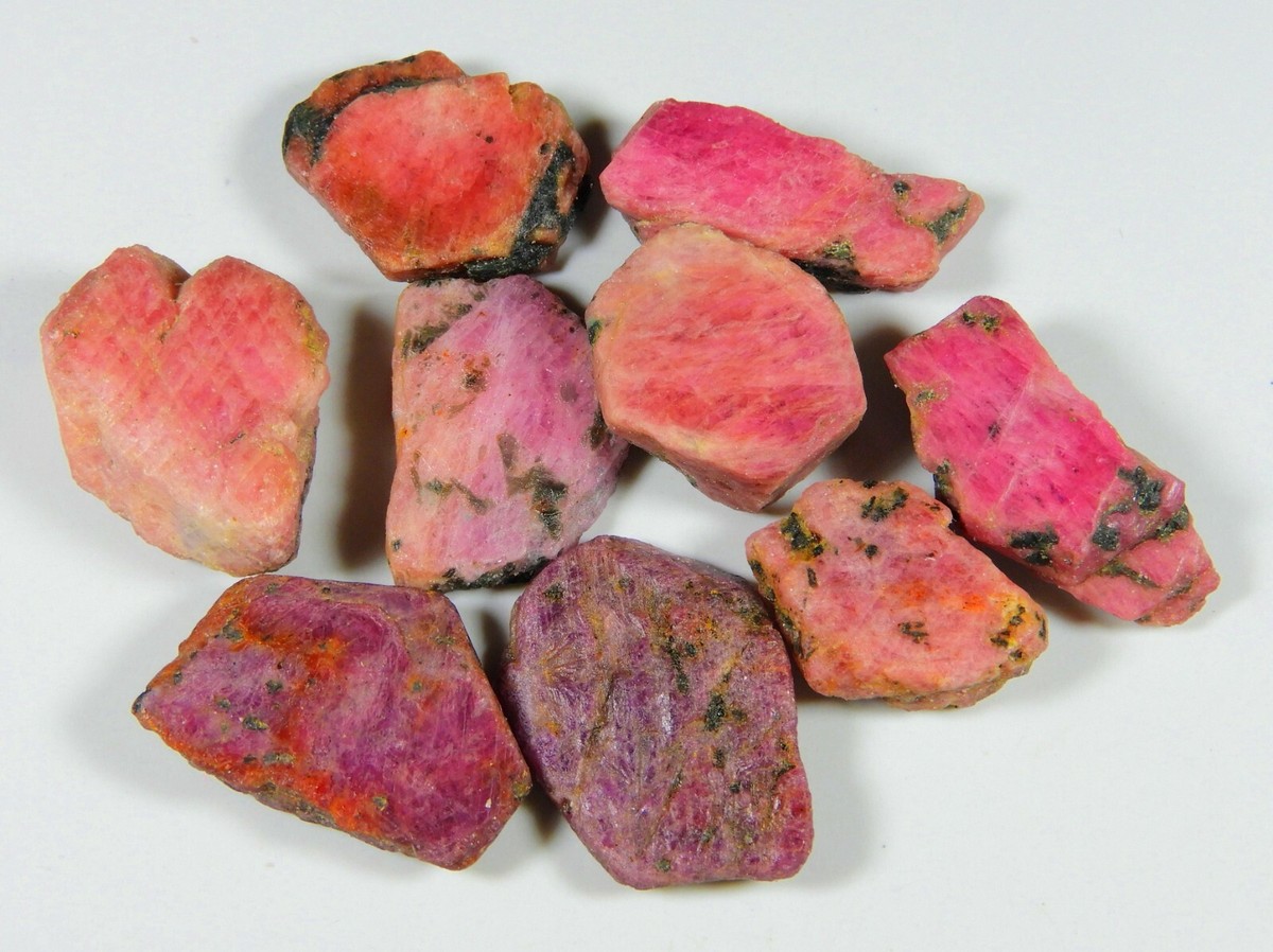 254 Ct BULK LOT 100% Natural Ruby Sapphire Corundum Rock Rough