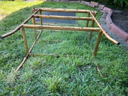 Espejo asiático de metal sintético bambú con mesa pequeña - Imagen 14 de 20