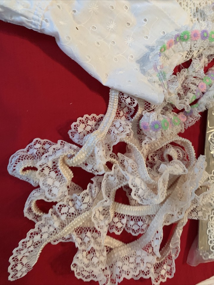 Antique Vintage Lace Trim LARGE LOT Sewing Craft Dolls lace lot G eBay