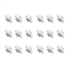 100 Sets Oval Silver Brass Magnetic Clasps Jewelry Findings 11x7mm Hole 1.5mm