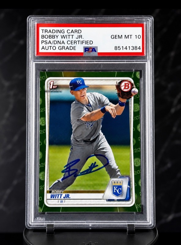 Bobby Witt Jr. Signed 2020 Bowman Prospect #BP-25 RC Autograph Graded PSA Camo