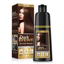 Hair Dye Shampoo 3 in 1 for Gray Hair, Dark Brown Color