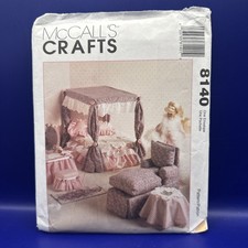 Vintage Pattern McCalls 8140 1990s 11.5" 12" Fashion Doll Furniture Uncut