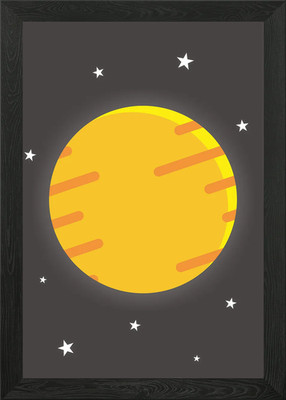 FLAT PLANET Gerahmtes Wandbild Poster Leinwanddruck Bild