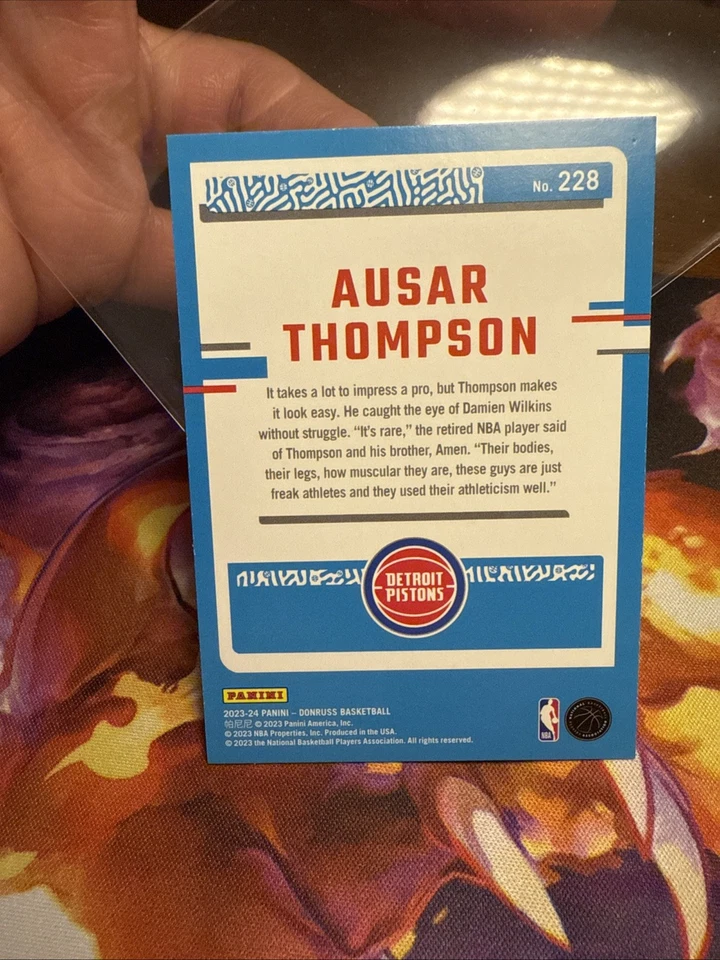 2023-24 Panini Donruss - Rated Rookie Ausar Thompson #228 Dragon Choice SSP (RC) - Image 3 of 3
