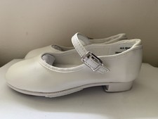 New Theatrical Little Girls Tap Dance Shoes Size 7 1/2 M L3 65 color white