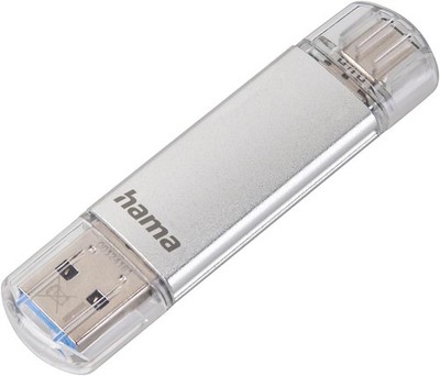 Hama 64GB USB-Speicherstick mit USB 3.2 Gen 1-Type-C (2-in-1 USB-Stick, z.B. für