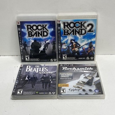 Rock Band 1 & 2 The Beatles Rocksmith 2014 4 PS3 Game Lot Sony PlayStation 3