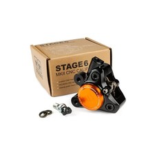 Pinza freno 2 pistoncini STAGE6 nero x Yamaha Aerox/Gilera Runner/Mbk Booster