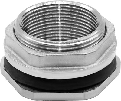 Beduan 2'' Female Bulkhead Water Tank Connector Stainless Steel Thru-Bulk Fitting
