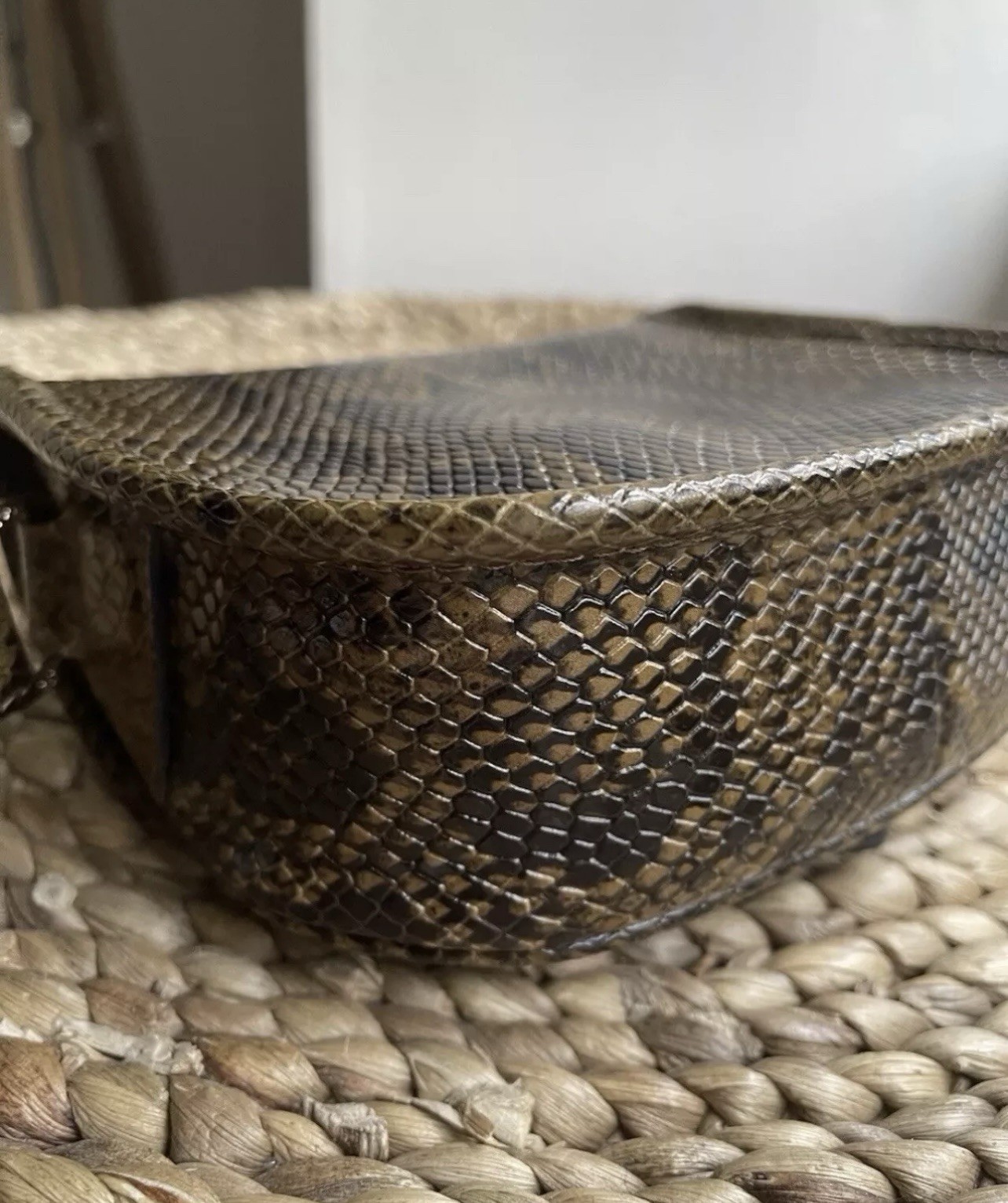 Longchamp Calfskin leather with python pattern sm… - image 9