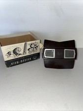 Vintage View-Master Viewer Model E Brown Bakelite Viewer with 1/2 Box