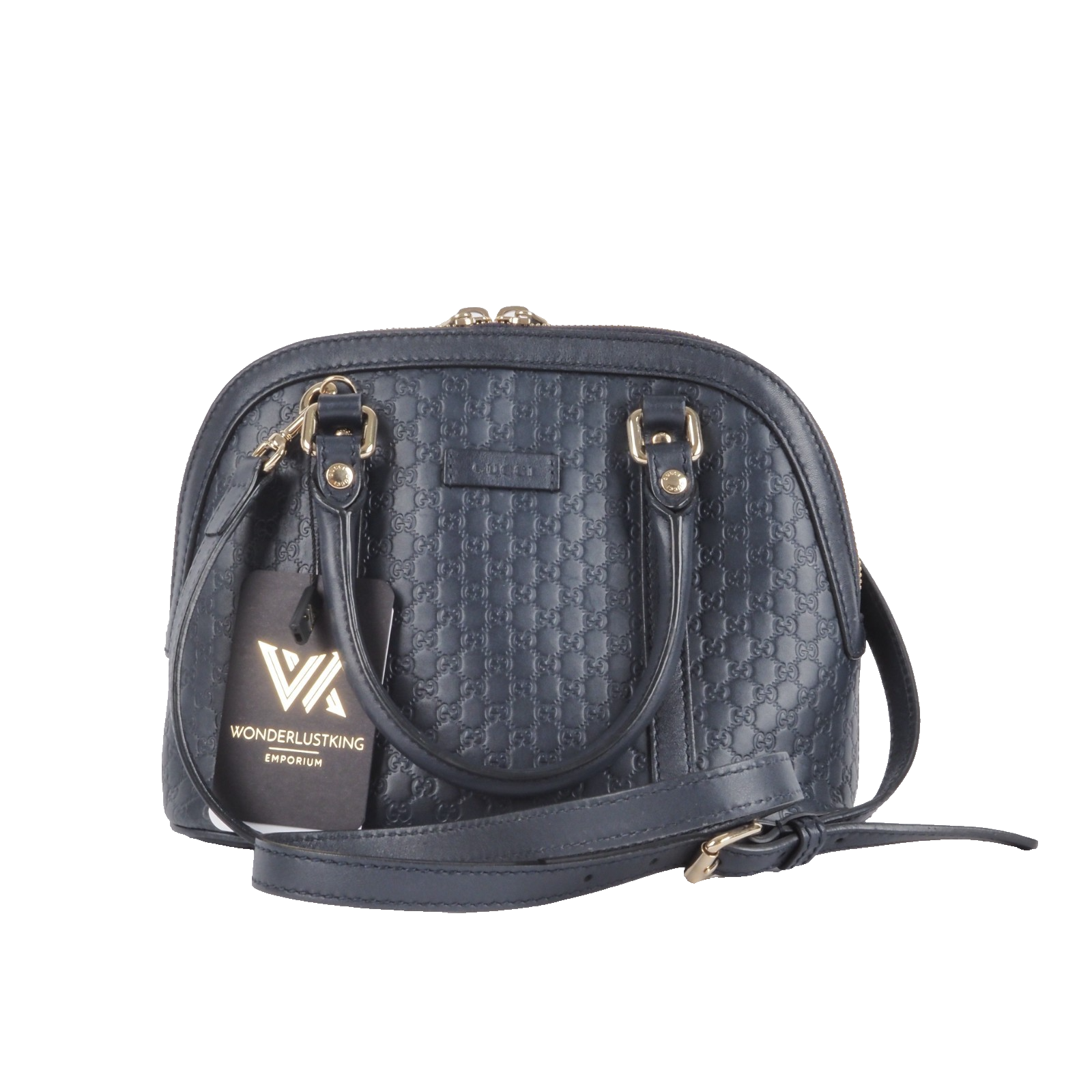 GUCCI Microguccissima Mini Dome Bag in Navy Blue Leather 449654 OP 1600 €