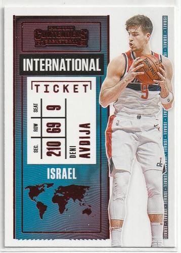 2020-21 Panini Contenders Deni Avdija #15 International Ticket Red Wizards - Picture 1 of 2