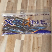 X Zone Lures Salt Impregnated Swimbait Blue Black Plastic Fishing Bait