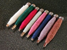 Vintage Wooden Textile Mill Bobbin Quill Antique Thread Spools Industrial Loom