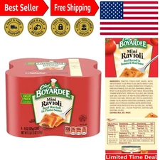 4 Pack Mini Ravioli in Rich Tomato Sauce - Easy Meal Ready in 90 Seconds