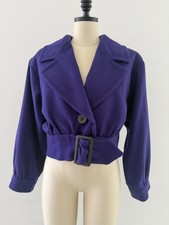 Vintage Yves Saint Laurent Rive Gauche purple wool blouson jacket