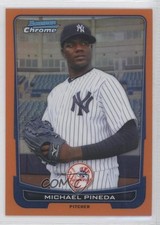 2012 Bowman Chrome Orange Refractor 24/25 Michael Pineda #37 0s3