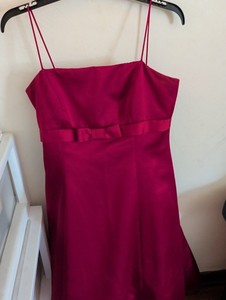  David's Bridal Spaghetti Strap Dress Size 6,  Red
