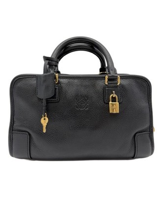 LOEWE 2WAY Bag Amazona 23 Black Leather Authentic From Japan