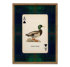 Vintage Mallard Duck Wall Art Cottage Core Hunting Lucky 16"L x 12"W Animal -E