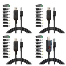 USB to DC5.5mm 5V/9V/12V Boost Charging Cable 8 Adapter Universals Compatibility