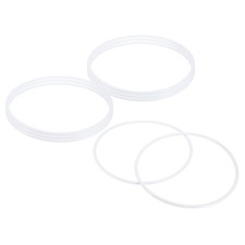8Pcs Dream Catcher Rings, 9.8" Plastic Macrame Wreath Floral Round Hoop, White