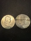 2- 1/2 Dollars 1- Franklin 90% Silver Half Dollars 1963-D 1-Kennedy 1964