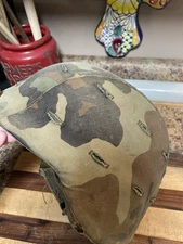 Older US Army Unicor Helmet  W/ Camo Cover