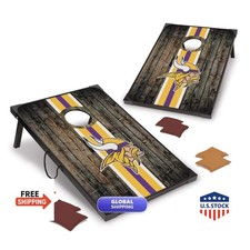 Wild Sports NFL Minnesota Vikings 2' x 3' MDF Deluxe Cornhole Set - Corners And